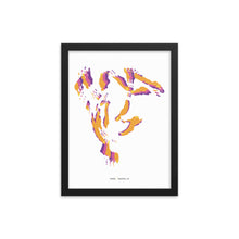 Load image into Gallery viewer, Trails Dystopo Map - Orange (Framed)