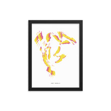 Load image into Gallery viewer, Trails Dystopo Map - Yellow (Framed)