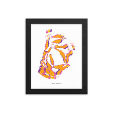 Load image into Gallery viewer, Bandon OG Dystopo Map - Orange (Framed)