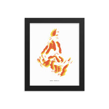 Load image into Gallery viewer, Pacific Dystopo Map - Red (Framed)