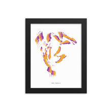 Load image into Gallery viewer, Trails Dystopo Map - Orange (Framed)