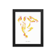 Load image into Gallery viewer, Trails Dystopo Map - Yellow (Framed)