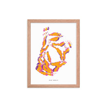 Load image into Gallery viewer, Bandon OG Dystopo Map - Orange (Framed)