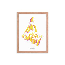 Load image into Gallery viewer, Pacific Dystopo Map - Yellow (Framed)