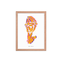 Load image into Gallery viewer, Sheep Dystopo Map - Orange (Framed)