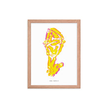 Load image into Gallery viewer, Sheep Dystopo Map - Yellow (Framed)