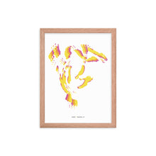 Load image into Gallery viewer, Trails Dystopo Map - Yellow (Framed)