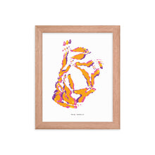 Load image into Gallery viewer, Bandon OG Dystopo Map - Orange (Framed)