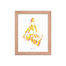 Load image into Gallery viewer, Pacific Dystopo Map - Yellow (Framed)