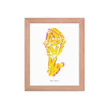 Load image into Gallery viewer, Sheep Dystopo Map - Yellow (Framed)