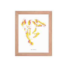 Load image into Gallery viewer, Trails Dystopo Map - Yellow (Framed)