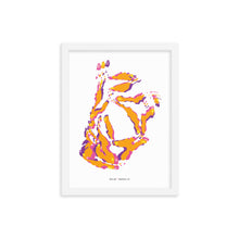Load image into Gallery viewer, Bandon OG Dystopo Map - Orange (Framed)