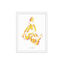 Load image into Gallery viewer, Pacific Dystopo Map - Yellow (Framed)