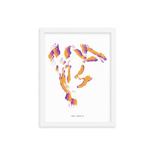 Load image into Gallery viewer, Trails Dystopo Map - Orange (Framed)
