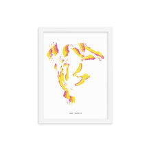 Load image into Gallery viewer, Trails Dystopo Map - Yellow (Framed)