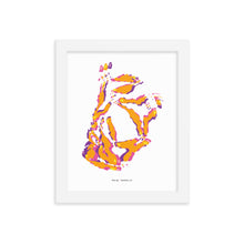 Load image into Gallery viewer, Bandon OG Dystopo Map - Orange (Framed)