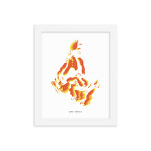Load image into Gallery viewer, Pacific Dystopo Map - Red (Framed)