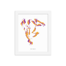 Load image into Gallery viewer, Trails Dystopo Map - Orange (Framed)
