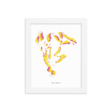 Load image into Gallery viewer, Trails Dystopo Map - Yellow (Framed)