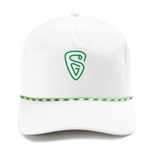 Load image into Gallery viewer, Suave Classic Snapback | White with Green & Yellow Rope