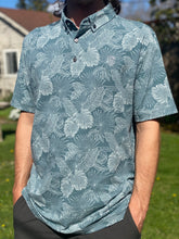 Load image into Gallery viewer, Suavanza Hawaiian Polo | Blue Storm
