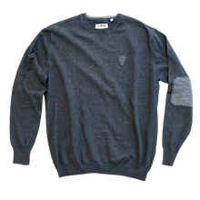 Load image into Gallery viewer, Cotton-Cashmere Crewneck | Black Heather