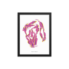 Load image into Gallery viewer, Old Mac Dystopo Map - Pink (Framed)
