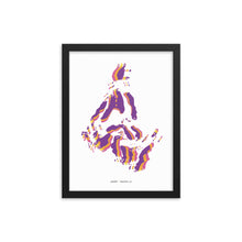 Load image into Gallery viewer, Pacific Dystopo Map - Purple (Framed)
