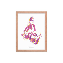 Load image into Gallery viewer, Pacific Dystopo Map - Pink (Framed)
