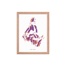 Load image into Gallery viewer, Pacific Dystopo Map - Purple (Framed)
