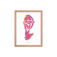 Load image into Gallery viewer, Sheep Dystopo Map - Pink (Framed)
