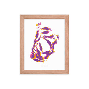 Bandon OG Dystopo Map - Purple (Framed)