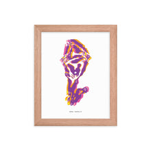 Load image into Gallery viewer, Sheep Dystopo Map - Purple (Framed)
