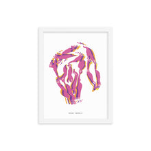 Load image into Gallery viewer, Old Mac Dystopo Map - Pink (Framed)
