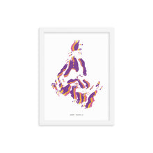 Load image into Gallery viewer, Pacific Dystopo Map - Purple (Framed)
