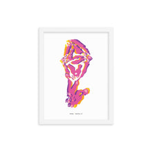 Load image into Gallery viewer, Sheep Dystopo Map - Pink (Framed)
