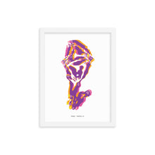 Load image into Gallery viewer, Sheep Dystopo Map - Purple (Framed)
