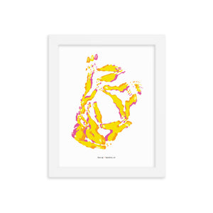 Bandon OG Dystopo Map - Yellow (Framed)