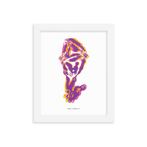 Sheep Dystopo Map - Purple (Framed)