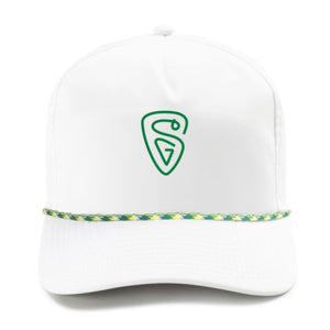 Suave Classic Snapback | White with Green & Yellow Rope